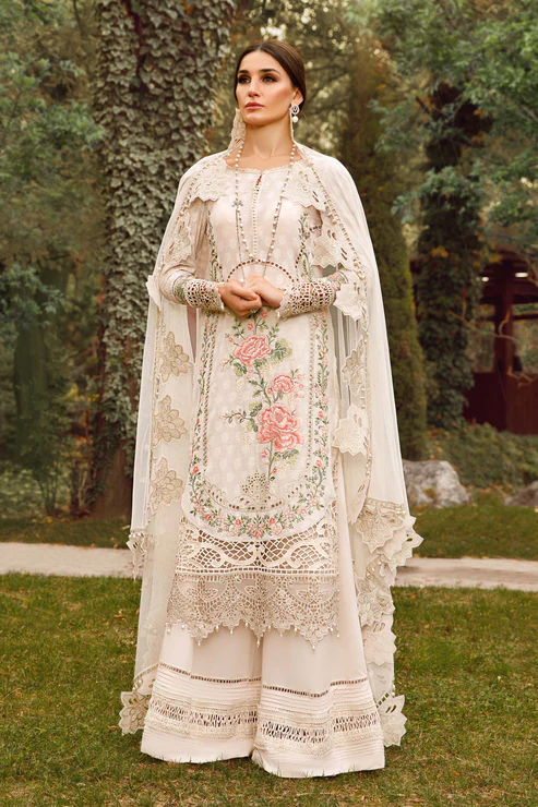 HC-531 Maria B ready to wear dupatta luxury lawn 3 piece suit for women with elegant festive design
