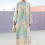 HC-500 Maria B premium 3 piece designer lawn suit for women elegant embroidered festive wear