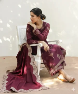 HC-5500 Mohagni elegant 3 piece suit with ready to wear dupatta for women embroidered luxury festive wear outfit