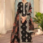 HC-1819 Nureh luxury embroidered lawn 3 piece suit with ready to wear dupatta for women elegant festive design