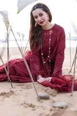 HC-4800 Qalamkar by Hania Amir Chickenkari Premium 2PC Designer Collection
