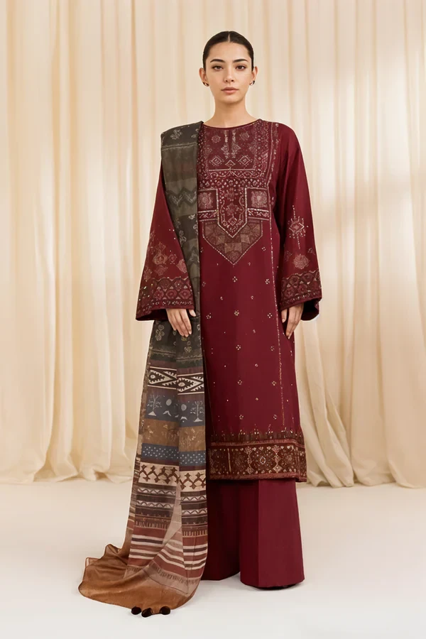 HC-4367 Sapphire special luxury 3 piece suit for women elegant embroidered designer festive wear outfit