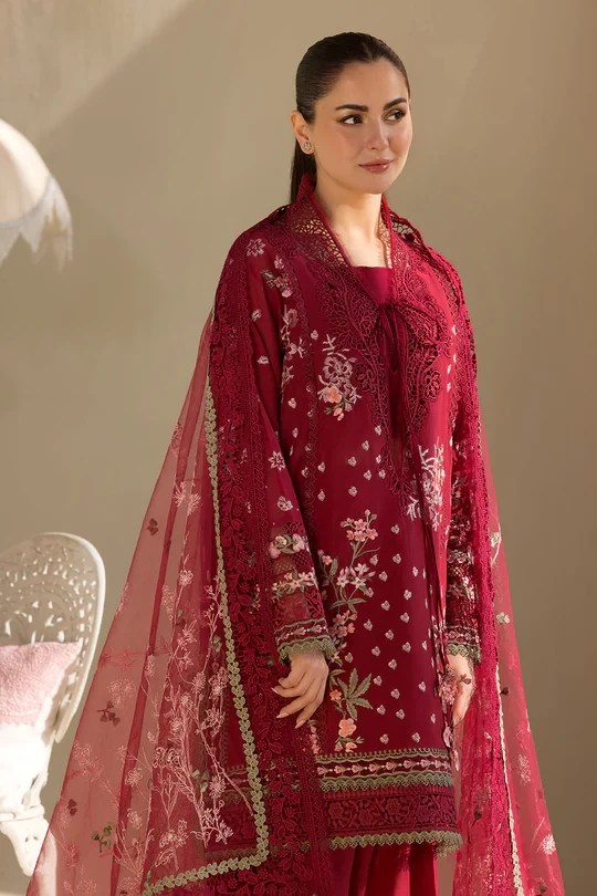 🔹 HC-828 Sobia Nazir Luxury Embroidered Lawn 3PC