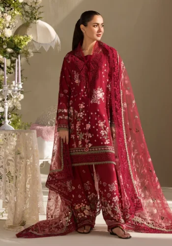 HC-828 Sobia Nazir luxury embroidered lawn 3 piece suit for women elegant designer festive wear outfit