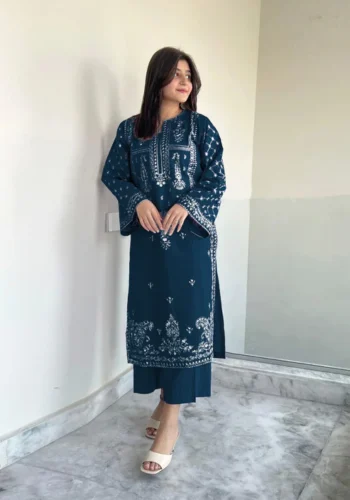 HC-303 Umza luxury embroidered lawn 2 piece suit for women with elegant premium festive design