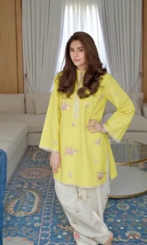 HC-3500 URGE exclusive 2 piece luxury wear for women embroidered elegant designer outfit