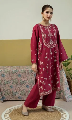 HC-1833 Urge luxury embroidered lawn 2 piece suit for women with elegant premium festive design
