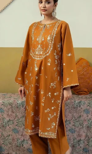 HC-1833 Urge luxury embroidered lawn 2 piece suit for women with elegant premium festive design