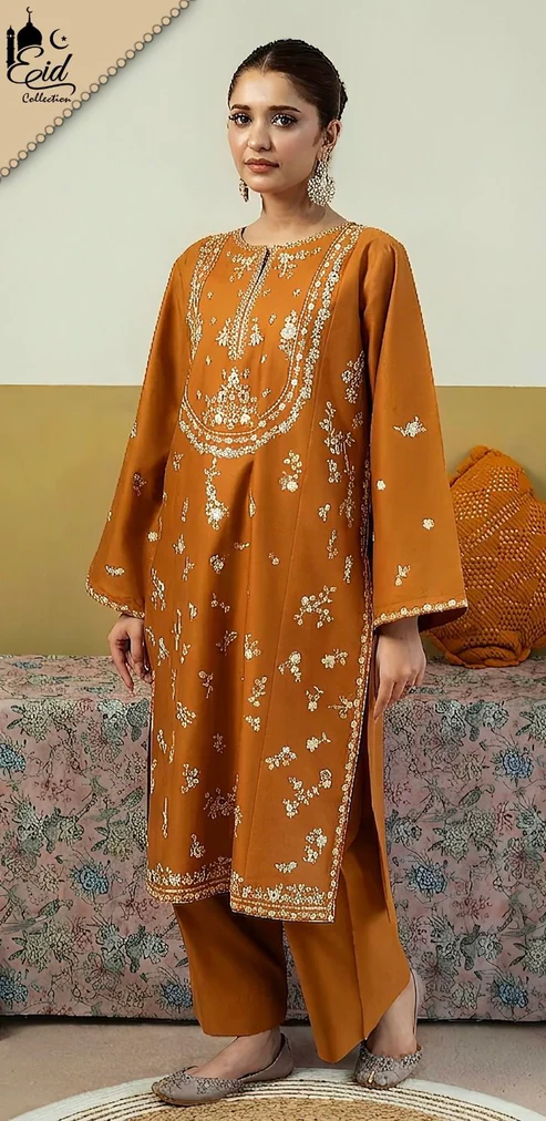 HC-1833 Urge luxury embroidered lawn 2 piece suit for women with elegant premium festive design