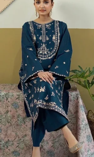 HC-4300 URGE 2 piece luxury suit for women elegant embroidered stylish casual wear outfit