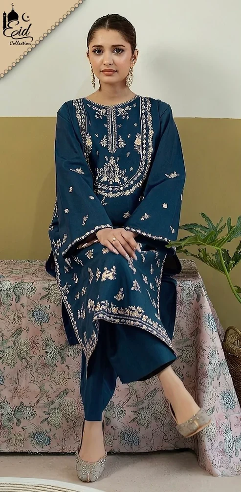 HC-4300 URGE 2 piece luxury suit for women elegant embroidered stylish casual wear outfit