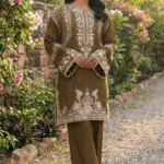 HC-211 Zaha embroidered marina 2 piece suit for women with elegant premium casual design