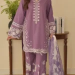 HC-318 Coco by Zara luxury appliqué work sleeves lawn 3 piece suit for women with elegant festive design