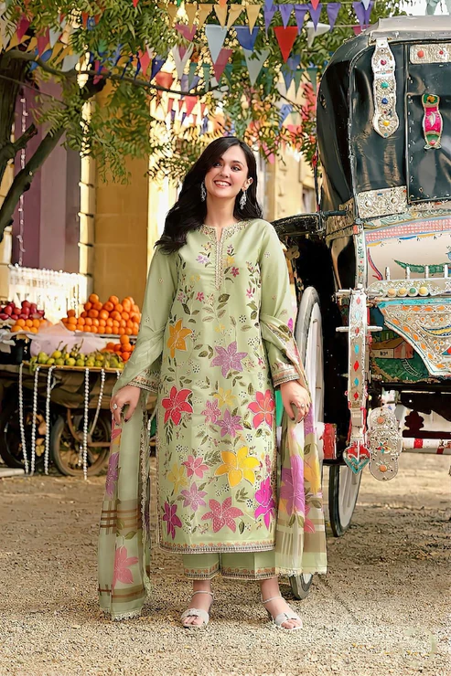 HC-1836 skin Aneelas luxury embroidered lawn 3 piece suit for women with elegant premium festive design
