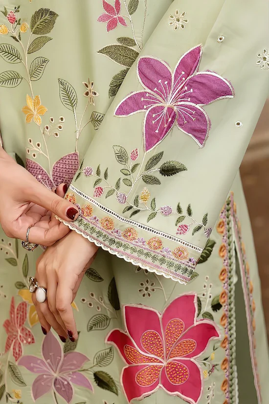 HC-1836 pista Aneelas Luxury Embroidered Lawn 3Pc
