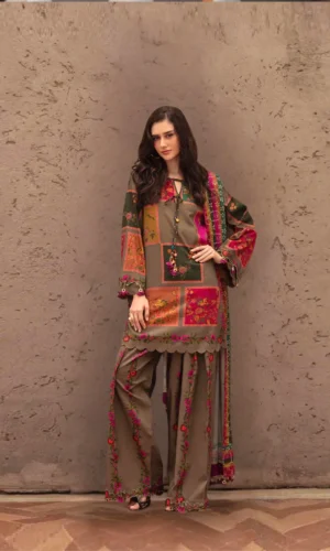 HC-2603 Charizma most trending lawn 3 piece suit for women with elegant embroidered festive design