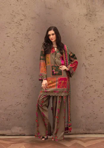 HC-2603 Charizma most trending lawn 3 piece suit for women with elegant embroidered festive design