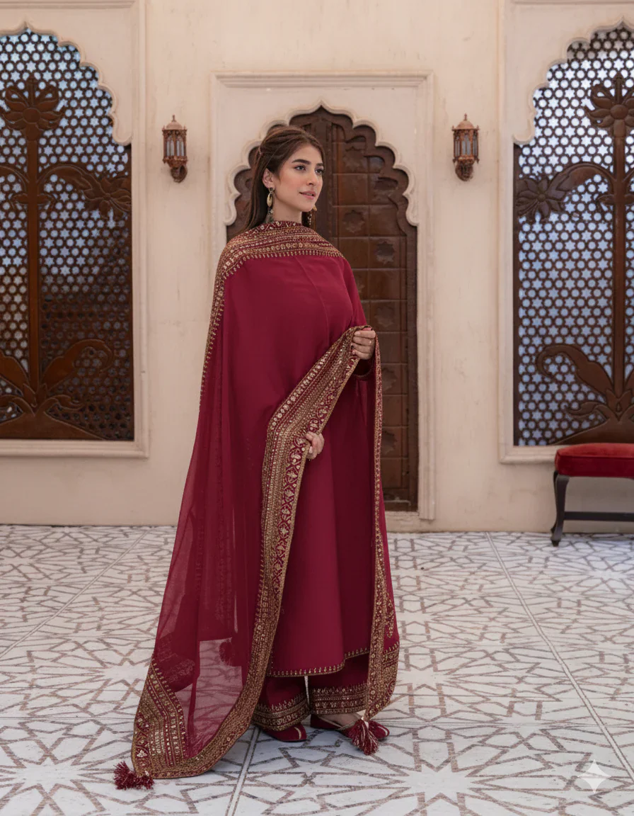 HC-1816 Dyot Luxury Embroidered Lawn 3PC
