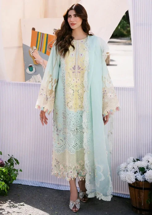 HC-805 Bin Ilyas Luxury Embroidered Lawn 3PC