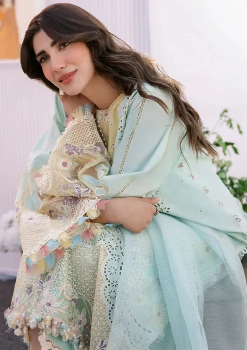 HC-805 Bin Ilyas Luxury Embroidered Lawn 3PC