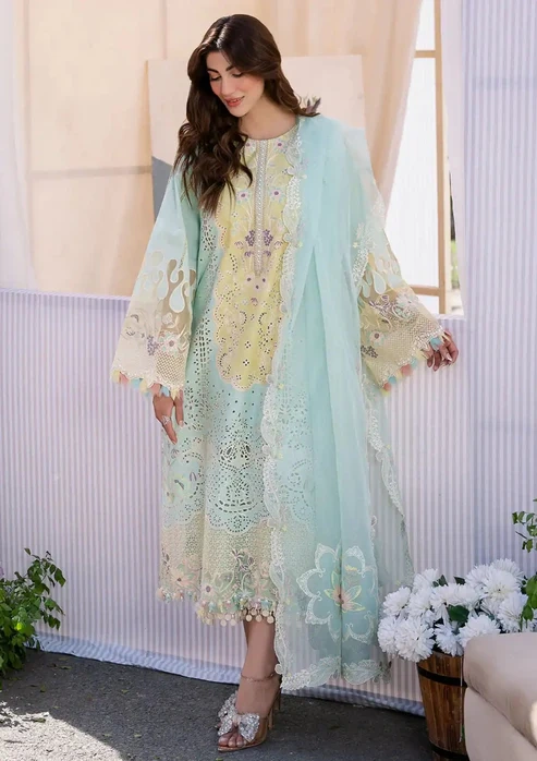 HC-805 Bin Ilyas Luxury Embroidered Lawn 3PC