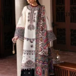 HC-857 Jazmin luxury embroidered lawn 3 piece suit for women with elegant premium festive design