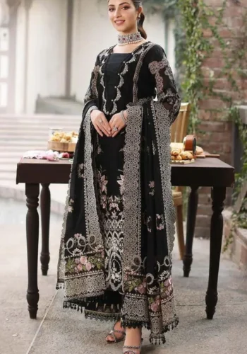 HC-Kahf by Kinza Hashmi luxury embroidered lawn 3 piece suit with ready to wear dupatta for women elegant festive wear