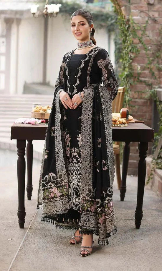 HC-2009 Kahf by Kinza Hashmi Luxury Embroidered Lawn Ready to wear Dubata 3PC