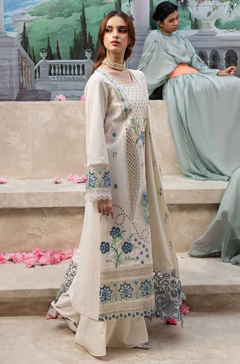 HC-344 Qalamkar Hot Selling Luxury Embroidered Lawn 3PC