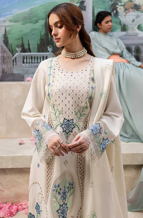 HC-344 Qalamkar Hot Selling Luxury Embroidered Lawn 3PC