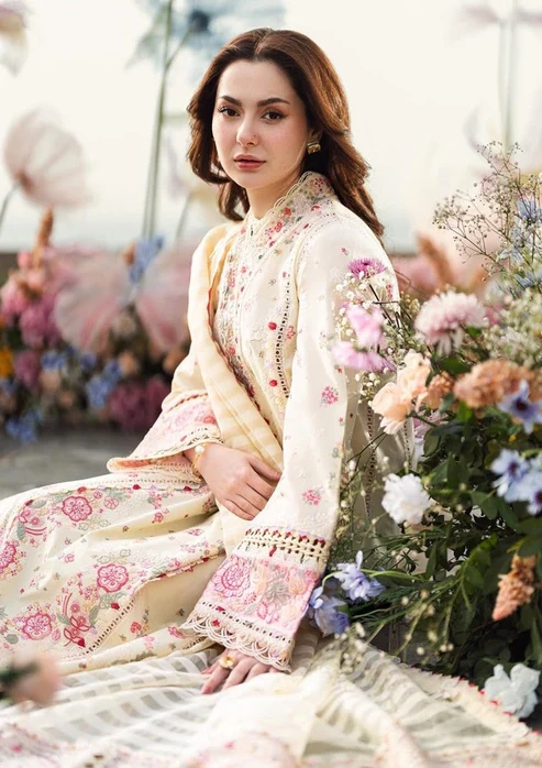 HC-343 Qalamkar by Hania Luxury Embroidered Lawn 3PC