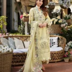 HC-0019 ELAF embroidered lawn unstitched 3 piece suit for women with elegant Pakistani embroidery