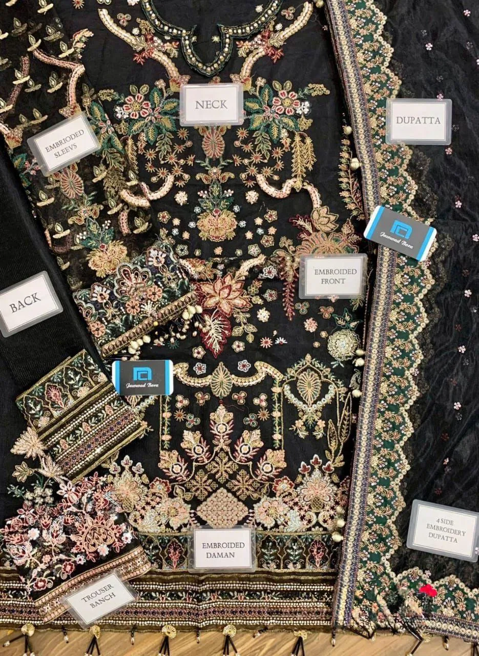 HC-0074 Baroque Heavy Embroidered Bridal Unstitched 3PC Suit
