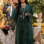 HC-0002 embroidered lawn unstitched 3 piece suit for women with premium Pakistani designer embroidery