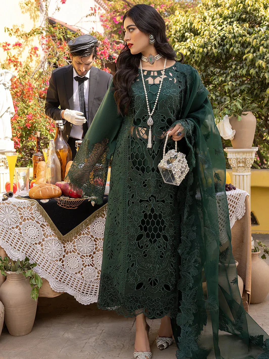 HC-0002 Embroidered Lawn Unstitched 3PC Set