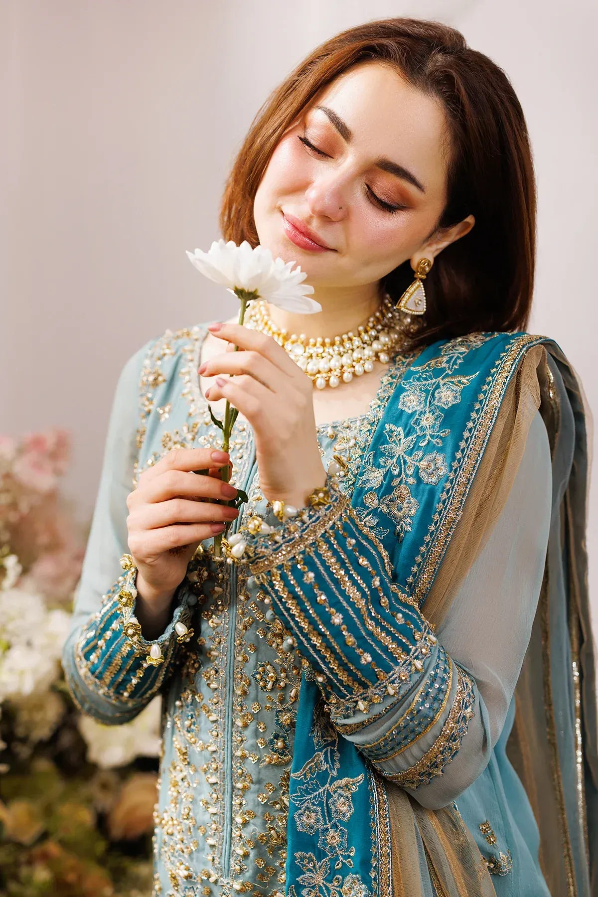HC-0050 Charizma Chiffon & Net Embroidered Unstitched 3 Piece Suit