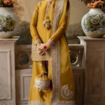 HC-0160 LAAM Organza Heavy Embroidered Unstitched 3 Piece Suit with Embroidered Shirt, Dupatta and Trouser