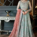 HC-0117 EMAAN ADEEL Heavy Embroidered Unstitched 3 Piece Maxi with Embroidered Shirt, Dupatta and Trouser