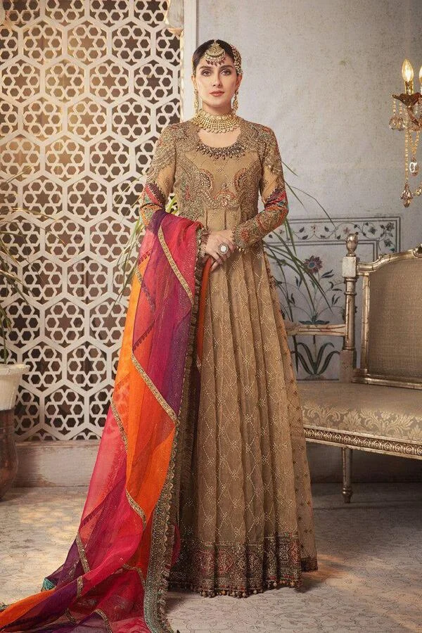 HC-0116 MARIA B Wedding Embroidered Unstitched 3PC Maxi