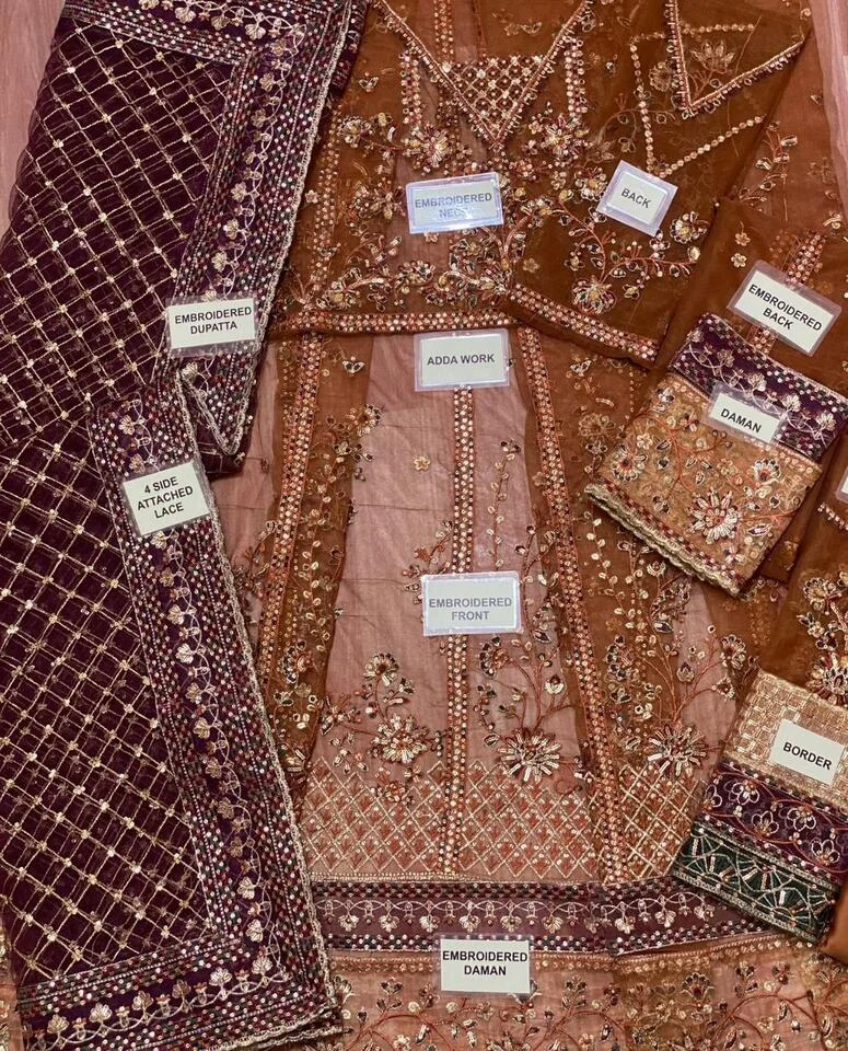 FARASHA Heavy Embroidered Unstitched 3PC Maxi HC-0124