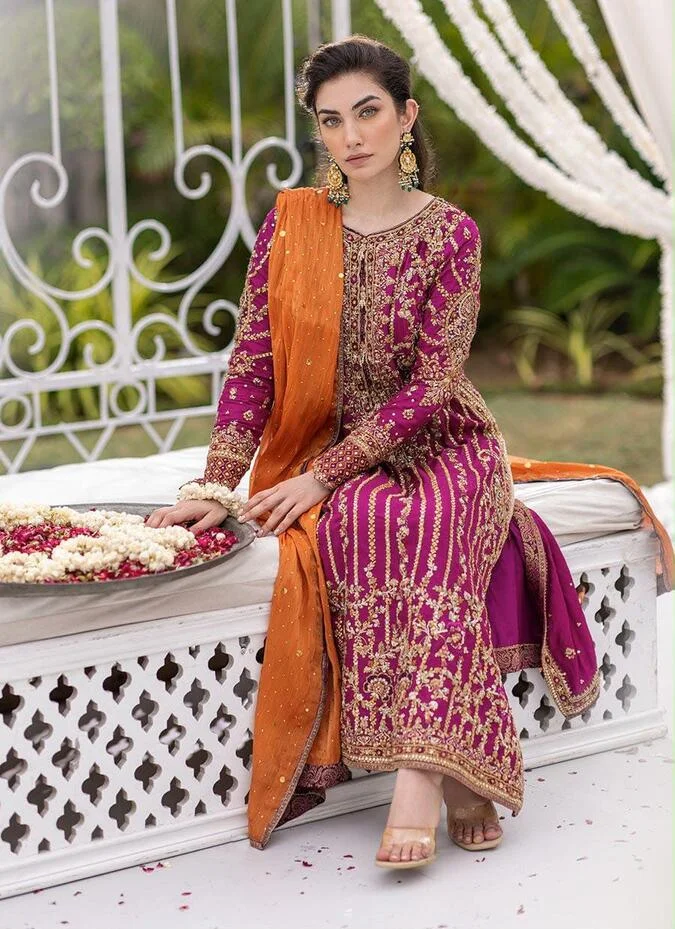 HC-0164 FARAH TALIB AZIZ Heavy Embroidered Unstitched 3PC Suit