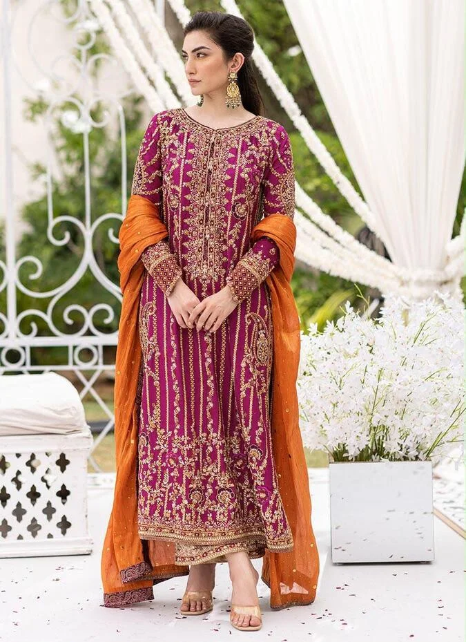 HC-0164 FARAH TALIB AZIZ Heavy Embroidered Unstitched 3PC Suit