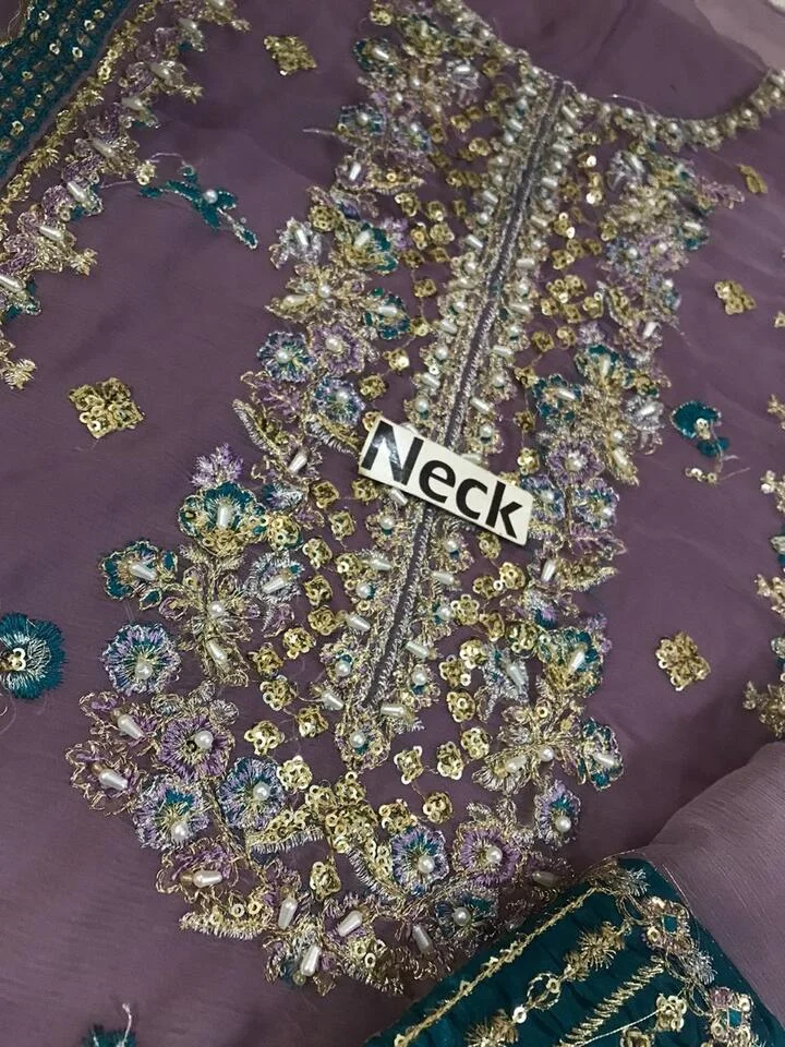 Charizma Embroidered Chiffon Unstitched 3PC Set - HC-0050