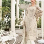HC-0059 MARIA.B Unstitched Embroidered Chiffon 3 Piece Suit with Embroidered Shirt, Dupatta and Trouser