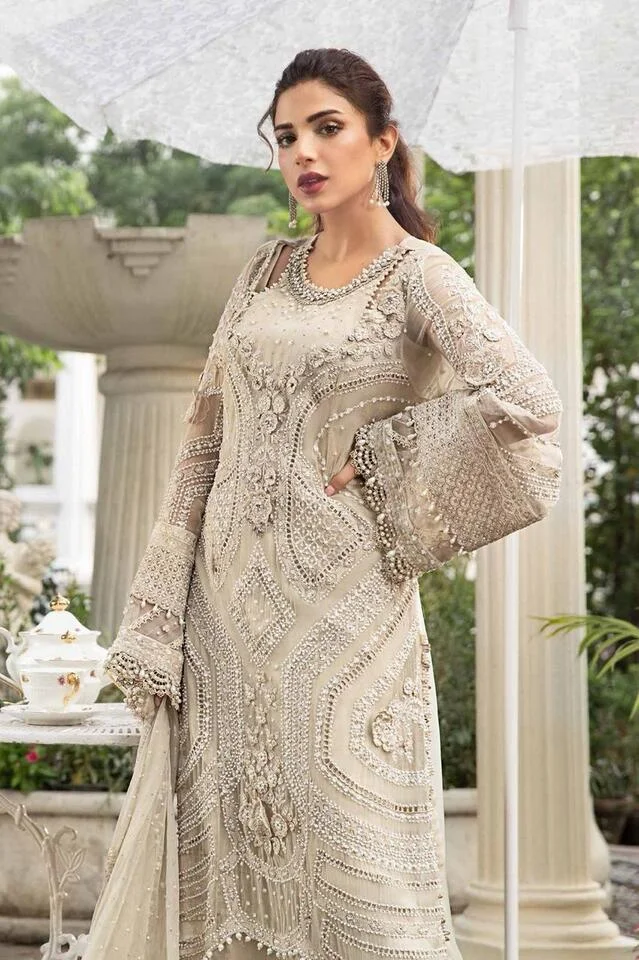 HC-0059 MARIA.B Unstitched Embroidered Chiffon 3PC Suit