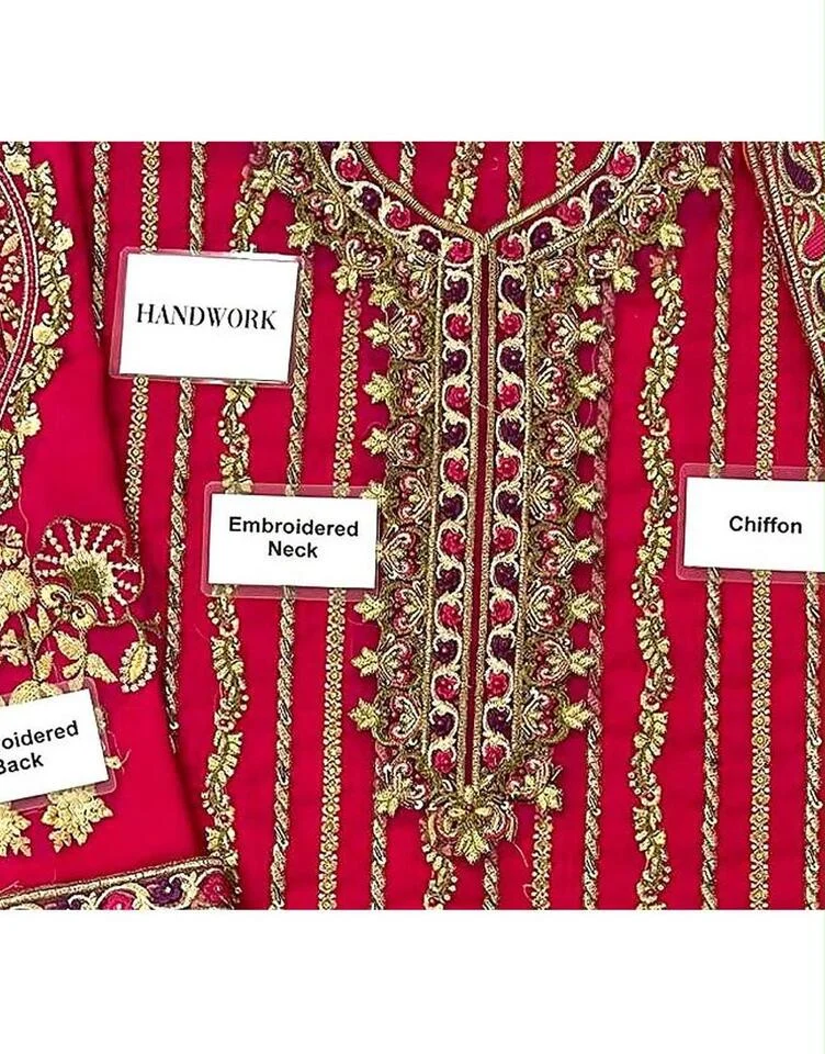 HC-0164 FARAH TALIB AZIZ Heavy Embroidered Unstitched 3PC Suit
