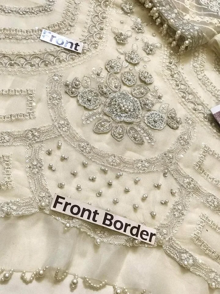 HC-0059 MARIA.B Unstitched Embroidered Chiffon 3PC Suit