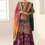 HC-0069 BAROQUE Embroidered Unstitched 3 Piece Suit with Embroidered Shirt, Dupatta and Trouser