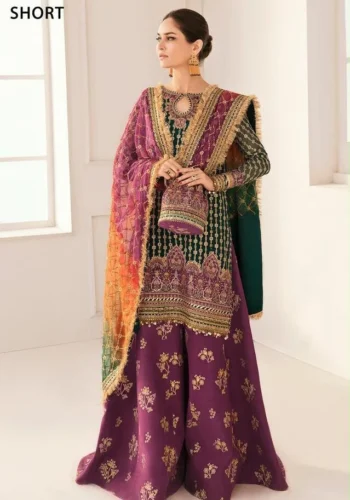 HC-0069 BAROQUE Embroidered Unstitched 3 Piece Suit with Embroidered Shirt, Dupatta and Trouser