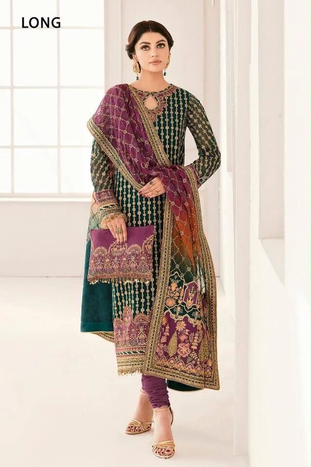 HC-0069 BAROQUE Embroidered Unstitched 3PC Suit